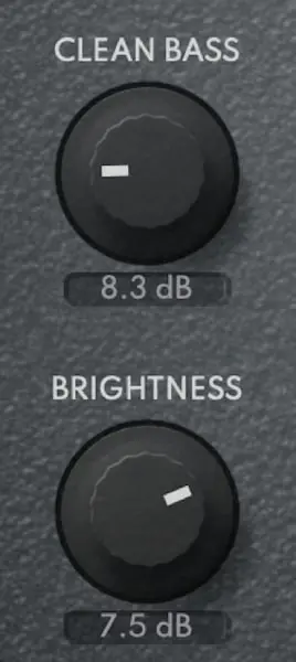 Anadrive CLEAN BASS and BRIGHTNESS controls